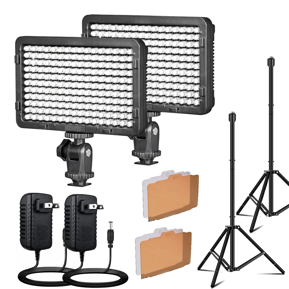 Photography Umbrella Lighting Kit - Confezione da 2 luci per streaming