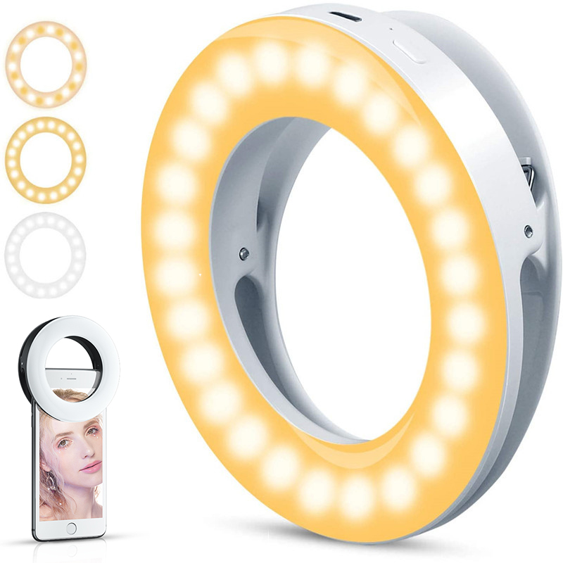 Photography Lighting Circle - Aggiornamento 3200K-6500K LED Clip Anello luminoso