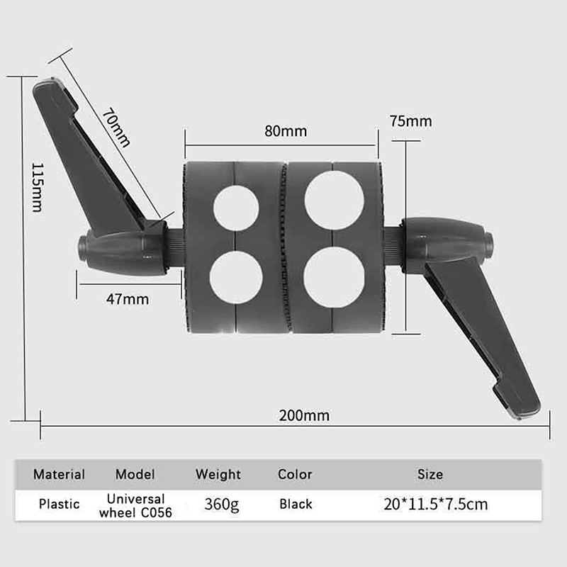 Reflector Arm Clamp - 1Pc ABS Girevole Singola/Doppia Testa Grip