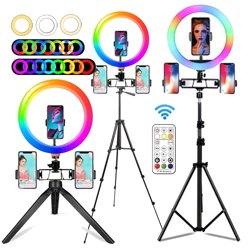 Photography Lighting Circle - Anello luminoso RGB da 10 pollici