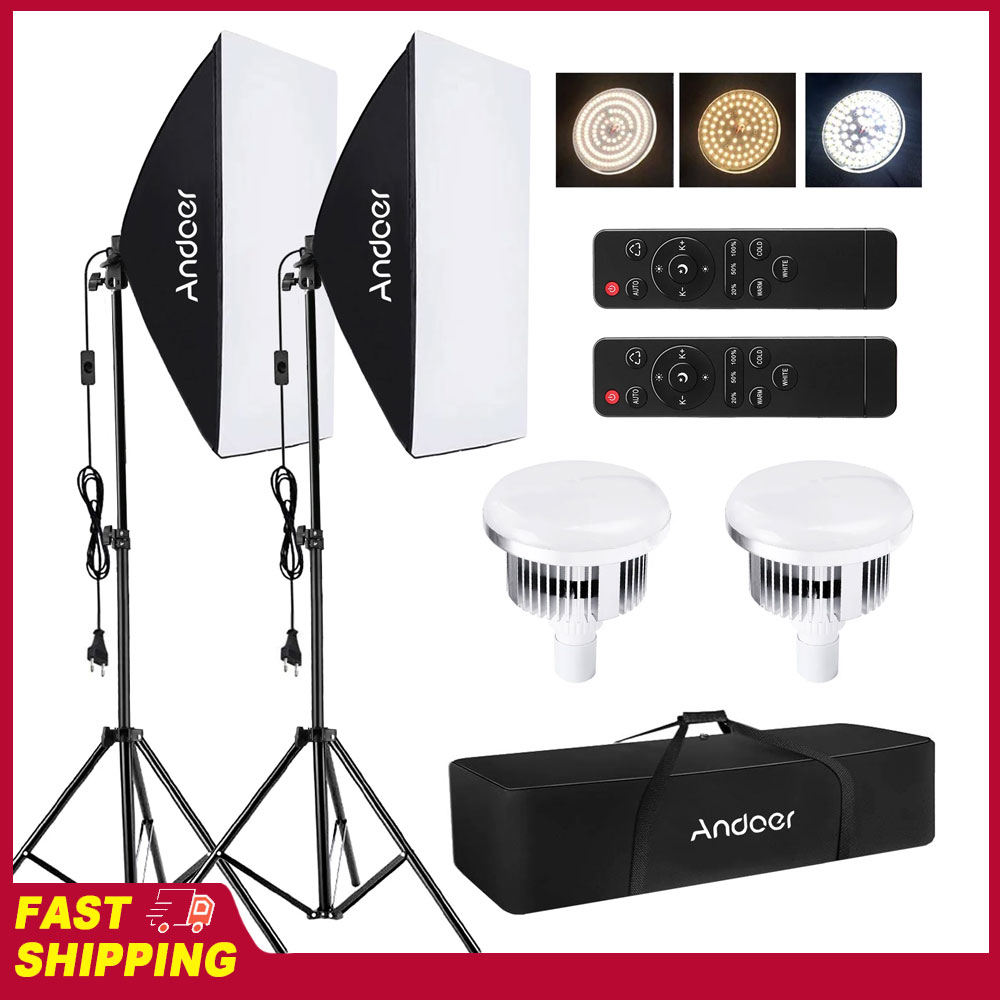 Photography Umbrella Lighting Kit - Set di Illuminazione Softbox Andoer per