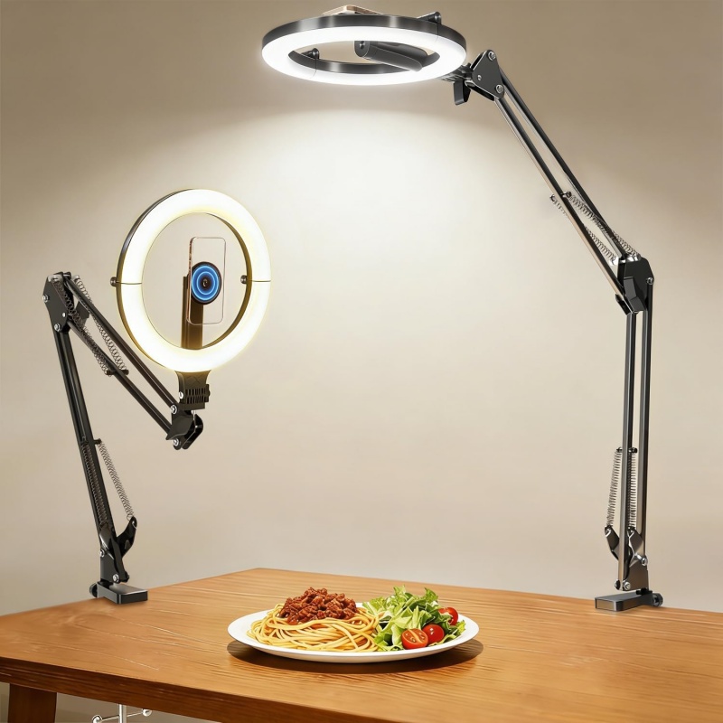 Photography Lighting Overhead - Supporto magnetico per telefono con luce