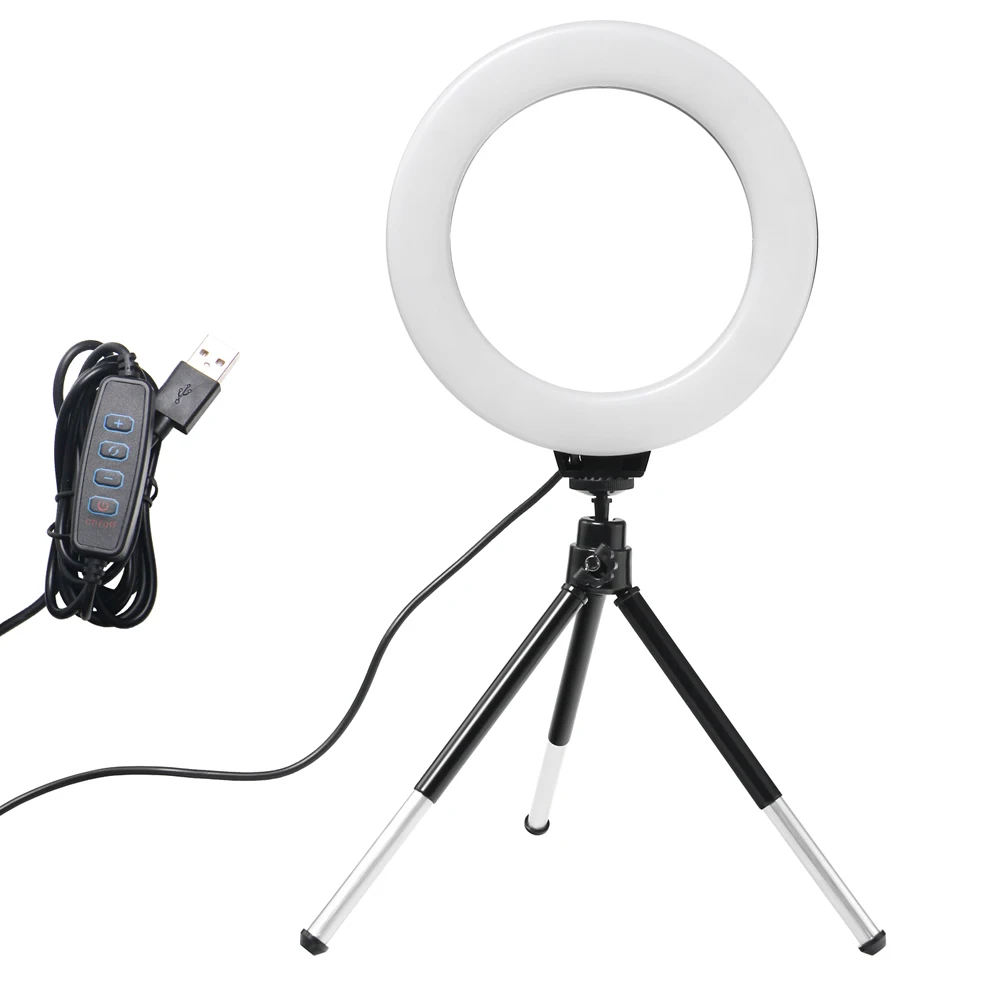 Photography Lighting Circle - Mini lampada LED da tavolo con