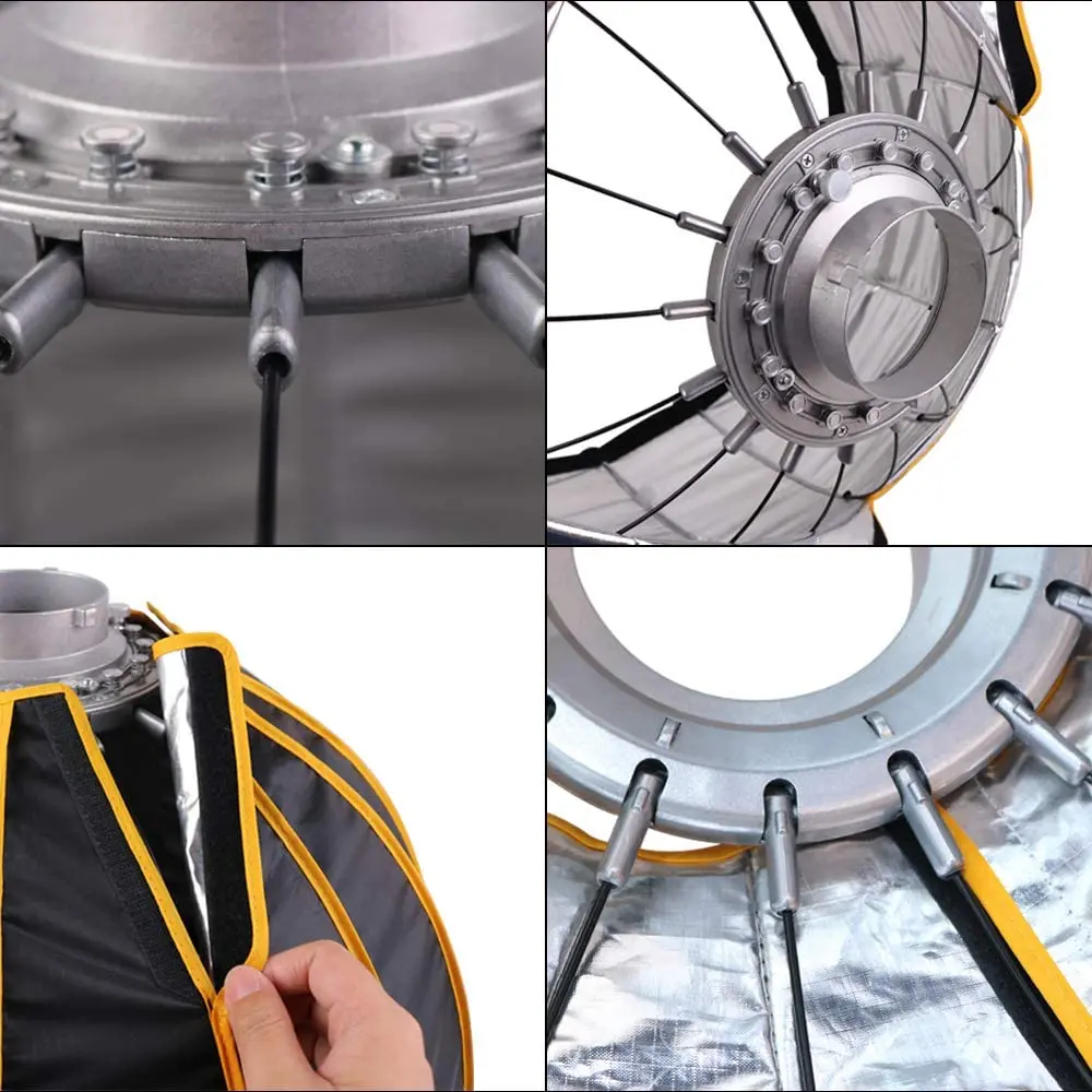 Parabolic Umbrella Deep - LED 35 pollici/90 cm Configurazione rapida